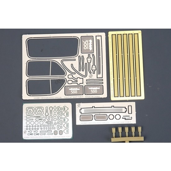 1/24 Fiat 500F Detail Set for Tamiya kit #24169 1/24 Fiat 500F Detail Set for Tamiya kit #24169