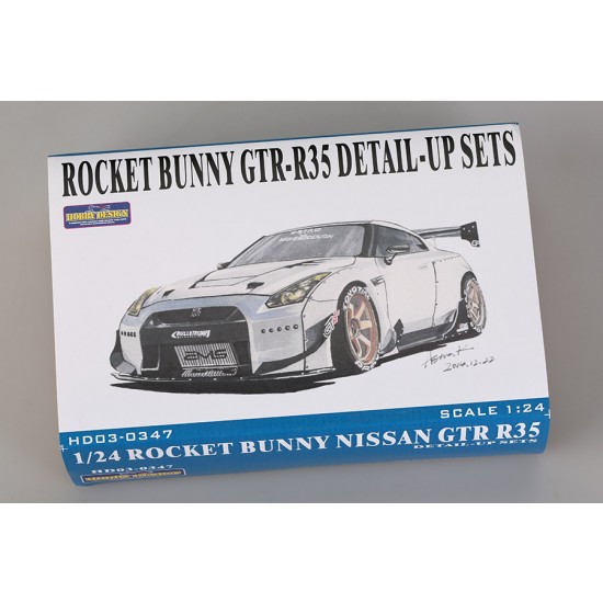 1/24 Rocket Bunny Nissan GTR-R35 Transkit for Tamiya kit (Resin+PE+Decals+Metal parts)