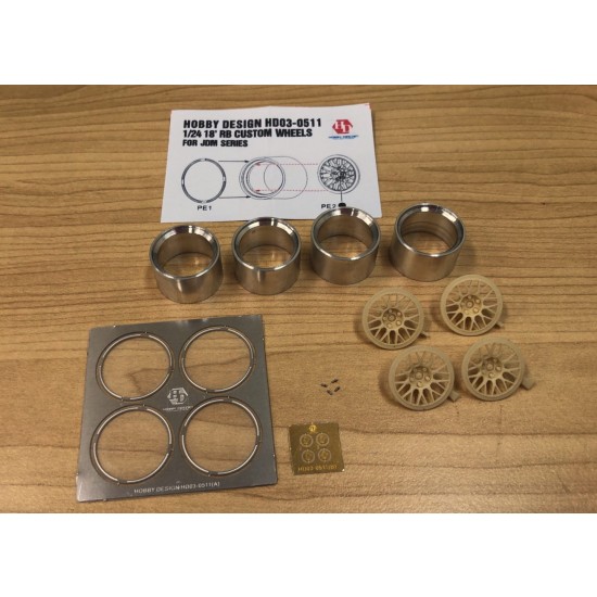 1/24 18 RB Custom Wheels for Jdm Series (Resin + Metal + PE)