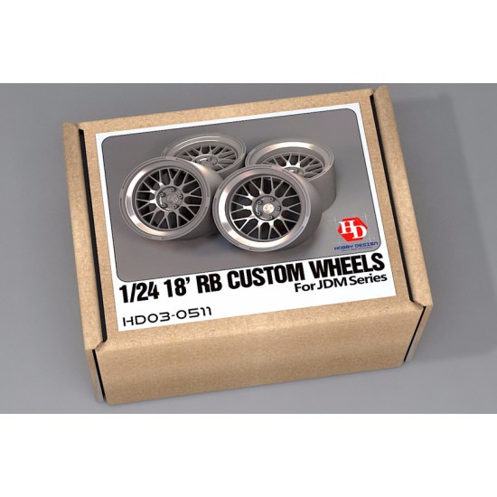 1/24 18 RB Custom Wheels for Jdm Series (Resin + Metal + PE)