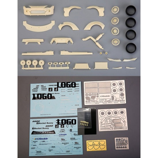 1/24 RB Toyota FT86 V2.0 Wide Body Detail Set for Tamiya #24323/24336 1/24 RB Toyota FT86 V2.0 Wide Body Detail Set for Tamiya #24323/24336