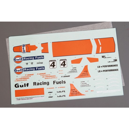 1/24 LB-Works Aventador 2.0 (Gulf) Full Detail Kit 1/24 LB-Works Aventador 2.0 (Gulf) Full Detail Kit