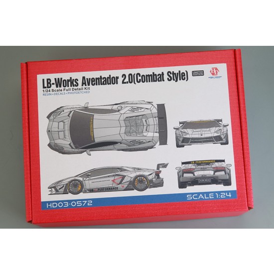 1/24 LB-Works Aventador 2.0 (Combat Style) Full Detail Kit 1/24 LB-Works Aventador 2.0 (Combat Style) Full Detail Kit