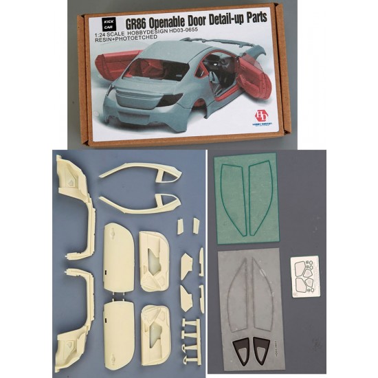 1/24 Toyota GR86 Openable Door Detail-up Parts for Tamiya #24361 1/24 Toyota GR86 Openable Door Detail-up Parts for Tamiya #24361