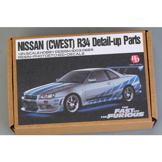1/24 Nissan (Cwest) R34 Detail-up Parts For Tamiya kit #24210 1/24 Nissan (Cwest) R34 Detail-up Parts For Tamiya kit #24210