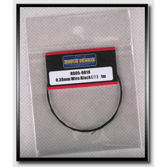 Wire - Black (Diameter: 0.38mm, Length: 1 meter) Wire - Black (Diameter: 0.38mm, Length: 1 meter)