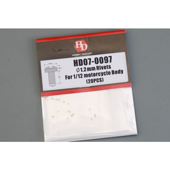 1/12 Motorcycle Body 1.2mm Rivets 1/12 Motorcycle Body 1.2mm Rivets