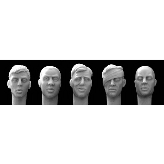 5 Heads for 1:32/54mm Figures (Style #1) 5 Heads for 1:32/54mm Figures (Style #1)