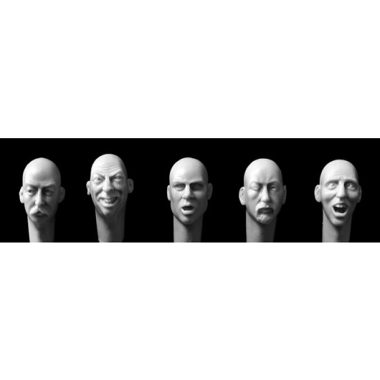 5 Heads for 1:32/54mm Figures (Style #5) 5 Heads for 1:32/54mm Figures (Style #5)