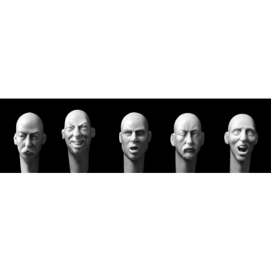 5 Heads for 1:32/54mm Figures (Style #5)
