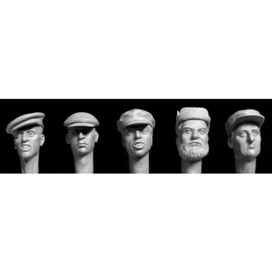 1/35 5x Heads for WWII Rural Civilians Vol.2 1/35 5x Heads for WWII Rural Civilians Vol.2