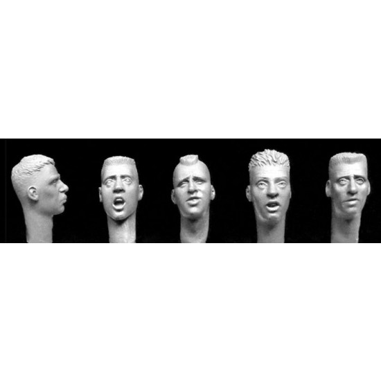 1/35 5x Bare Heads with ultra short haircuts 1/35 5x Bare Heads with ultra short haircuts