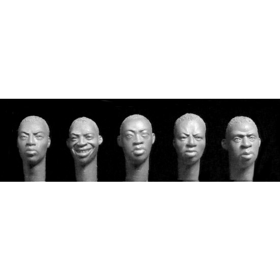 1/35 5x Sub Saharan Africans Heads 1/35 5x Sub Saharan Africans Heads