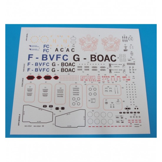 1/48 Aerospatiale Concorde Decals Air France and British Airways 1/48 Aerospatiale Concorde Decals Air France and British Airways