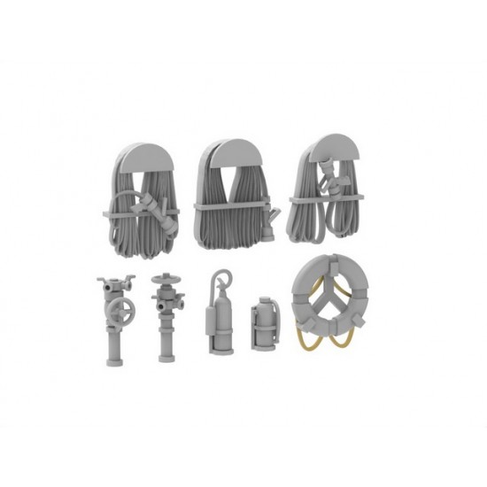 1/350 US Navy Fire Hose, Velve & Life Ring Set 1/350 US Navy Fire Hose, Velve & Life Ring Set