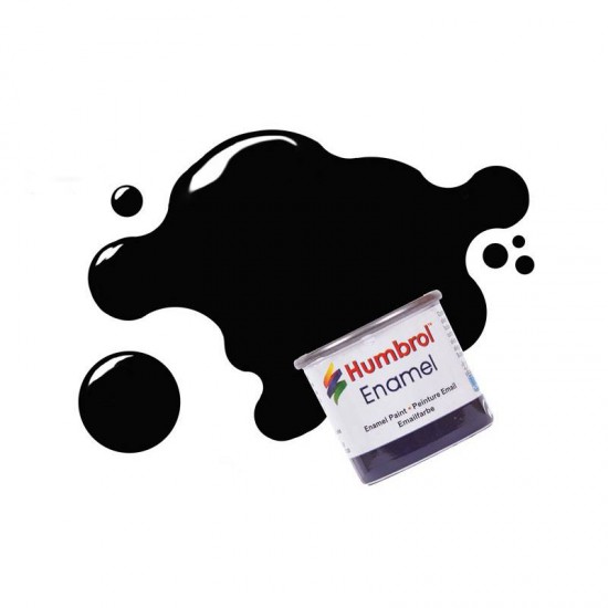 Enamel Paint - Coal Black Satin (14ml) Enamel Paint - Coal Black Satin (14ml)