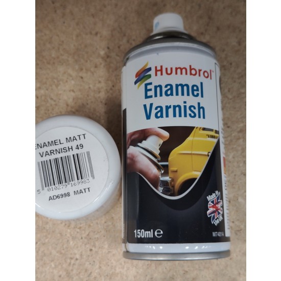 Enamel Varnish Spray Paint - No.49 Matt (150ml) Enamel Varnish Spray Paint - No.49 Matt (150ml)