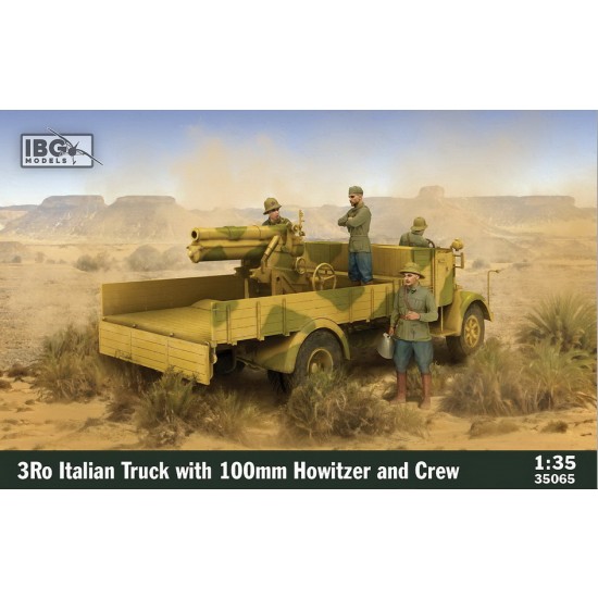 1/35 3Ro Italian Truck with 100mm Howitzer and Crew (1 kit & 4 figures) 1/35 3Ro Italian Truck with 100mm Howitzer and Crew (1 kit & 4 figures)