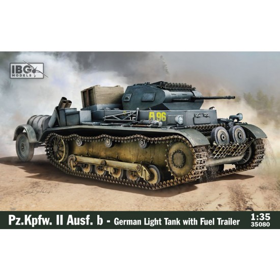 1/35 German PzKpfw. II Ausf. B Light Tank with Fuel Trailer 1/35 German PzKpfw. II Ausf. B Light Tank with Fuel Trailer