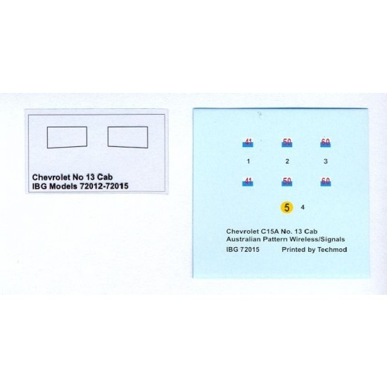 1/72 Chevrolet C15A No.13 Australian Pattern Wireless/Signals 1/72 Chevrolet C15A No.13 Australian Pattern Wireless/Signals