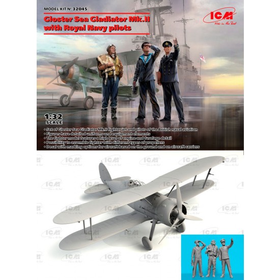 1/32 Gloster Sea Gladiator Mk.II With Royal Navy Pilots 1/32 Gloster Sea Gladiator Mk.II With Royal Navy Pilots