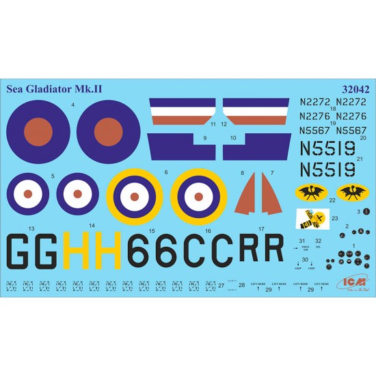 1/32 Gloster Sea Gladiator Mk.II With Royal Navy Pilots 1/32 Gloster Sea Gladiator Mk.II With Royal Navy Pilots