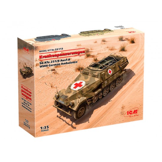 1/35 WWII German Krankenpanzerwagen Sd.Kfz.251/8 Ausf.A Ambulance 1/35 WWII German Krankenpanzerwagen Sd.Kfz.251/8 Ausf.A Ambulance