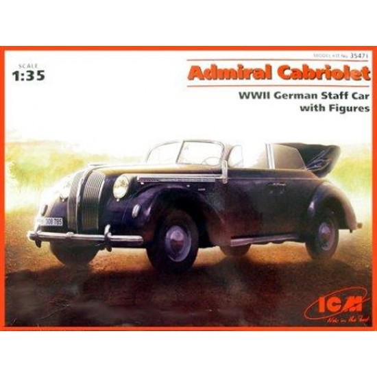 1/35 WWII German Staff Car Admiral Cabriolet with Crew (1 Model kit with 3 Figures) 1/35 WWII German Staff Car Admiral Cabriolet with Crew (1 Model kit with 3 Figures)