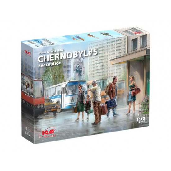1/35 Chernobyl #5. Evacuation (4 adults, 1 child and luggage) 1/35 Chernobyl #5. Evacuation (4 adults, 1 child and luggage)
