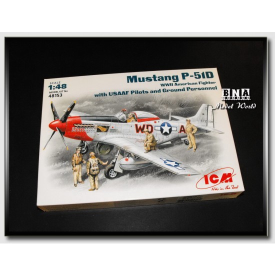 1/48 WWII P-51D Mustang w/USAAF Pilots & Ground Personnel 1/48 WWII P-51D Mustang w/USAAF Pilots & Ground Personnel