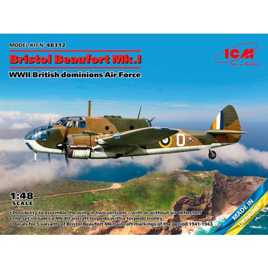 1/48 WWII British Bristol Beaufort Mk.I Dominions Air Force 1/48 WWII British Bristol Beaufort Mk.I Dominions Air Force