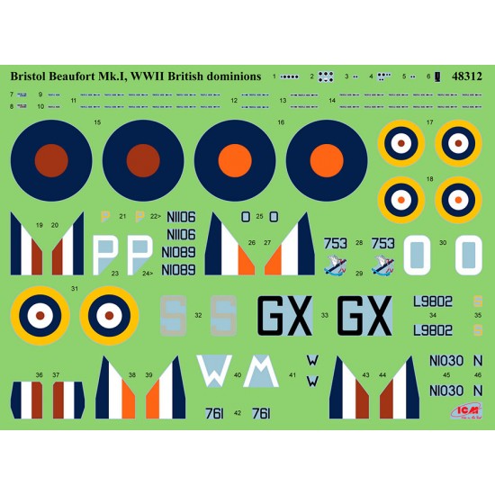 1/48 WWII British Bristol Beaufort Mk.I Dominions Air Force 1/48 WWII British Bristol Beaufort Mk.I Dominions Air Force