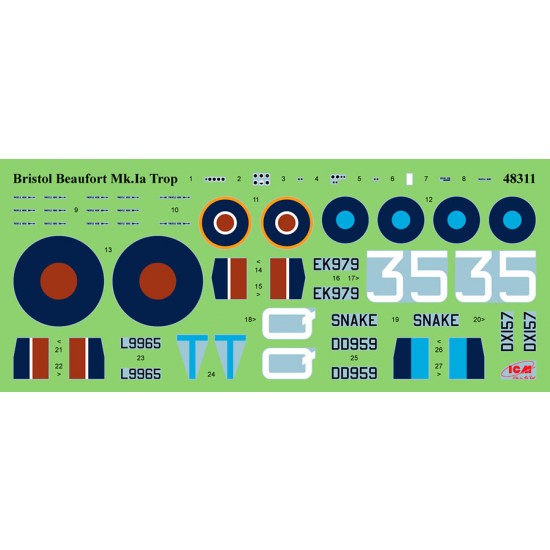 1/48 Bristol Beaufort Mk.IA with RAF Pilots 1/48 Bristol Beaufort Mk.IA with RAF Pilots