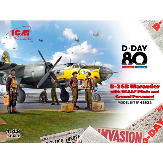1/48 B-26B Marauder with USAAF Pilots and Ground Personnel 1/48 B-26B Marauder with USAAF Pilots and Ground Personnel