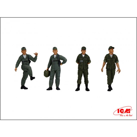 1/35 US Helicopter Pilots 1960s-1970s (4 figures) 1/35 US Helicopter Pilots 1960s-1970s (4 figures)
