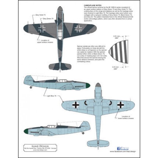 Decals for 1/32 JG53 Bf 109G-6 Cartoon Aircraft Decals for 1/32 JG53 Bf 109G-6 Cartoon Aircraft