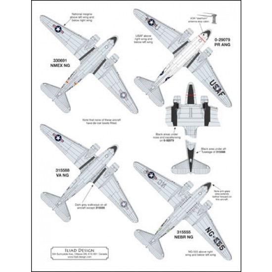 Decals for 1/72 ANG Douglas C-47 Skytrain Decals for 1/72 ANG Douglas C-47 Skytrain