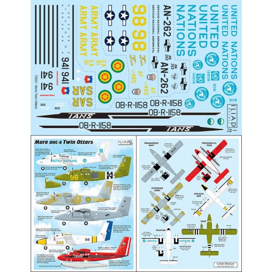 Decals for 1/72 de Havilland DHC-6 Twin Otter Markings Decals for 1/72 de Havilland DHC-6 Twin Otter Markings