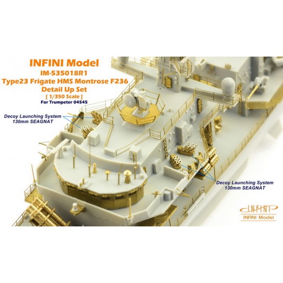 1/350 HMS Montrose Type 23 Detail-up Set for Trumpeter kit #04545 1/350 HMS Montrose Type 23 Detail-up Set for Trumpeter kit #04545