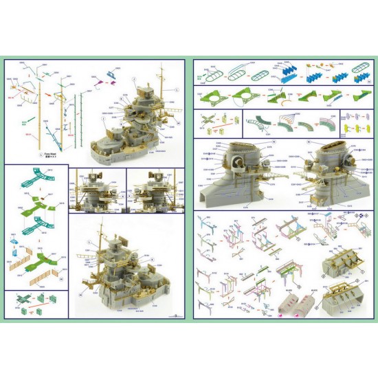 1/350 DKM BISMARCK Detail Up Set for Trumpeter kit #05358 1/350 DKM BISMARCK Detail Up Set for Trumpeter kit #05358