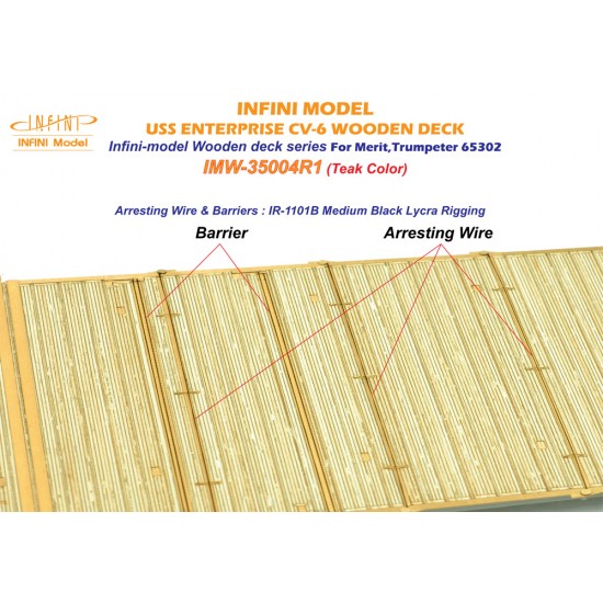 1/350 USS Enterprise CV-6 Wooden Deck (Teak Tone) for Merit/Trumpeter #65302 1/350 USS Enterprise CV-6 Wooden Deck (Teak Tone) for Merit/Trumpeter #65302