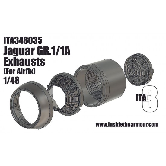 1/48 Jaguar Gr.1/1a Exhausts for Airfix kit 1/48 Jaguar Gr.1/1a Exhausts for Airfix kit