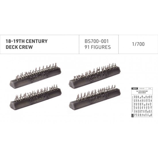 1/700 18-19th Century Deck Crew (91 figures) 1/700 18-19th Century Deck Crew (91 figures)