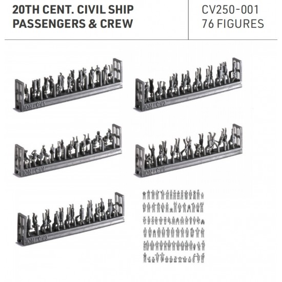 1/250 20th Century Civil Ship Passengers and Crews (76 figures) 1/250 20th Century Civil Ship Passengers and Crews (76 figures)