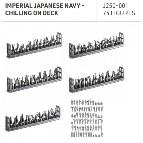 1/250 Japanese Imperial Navy Battleship Crews Chilling On Deck (74 figures) 1/250 Japanese Imperial Navy Battleship Crews Chilling On Deck (74 figures)
