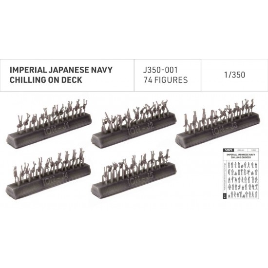 1/350 Imperial Japanese Navy - Chilling On Deck (74 figures)