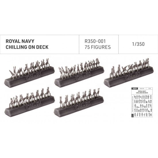 1/350 Royal Navy - Chilling On Deck (75 figures)