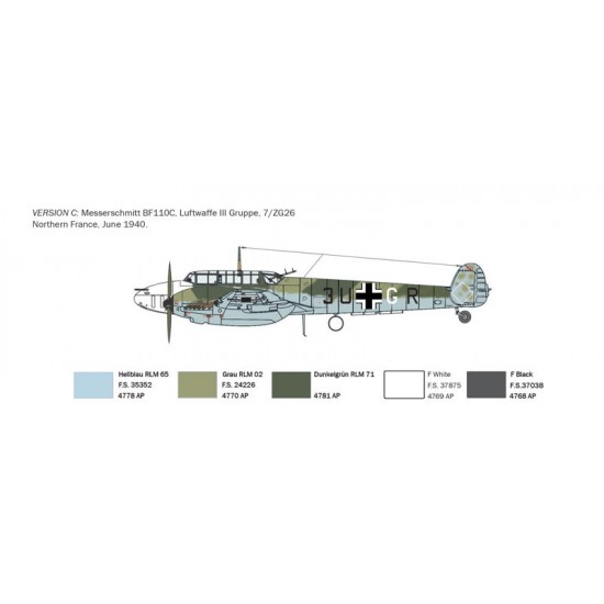 1/72 Messerschmitt BF-110 C-3/C-4 Fighter-bomber 1/72 Messerschmitt BF-110 C-3/C-4 Fighter-bomber