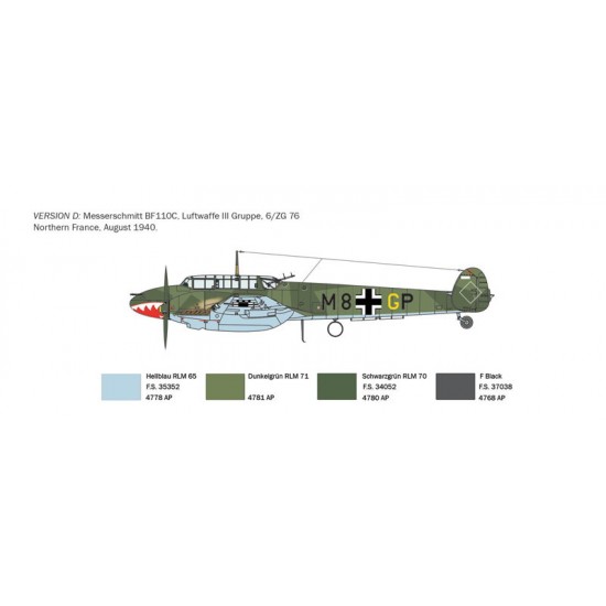1/72 Messerschmitt BF-110 C-3/C-4 Fighter-bomber 1/72 Messerschmitt BF-110 C-3/C-4 Fighter-bomber