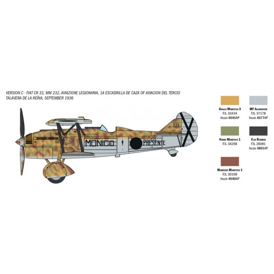 1/72 Fiat CR.32 Freccia Biplane Fighter 1/72 Fiat CR.32 Freccia Biplane Fighter